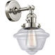 Franklin Restoration Small Oxford LED 8 inch Polished Nickel Sconce Wall Light, Franklin Restoration