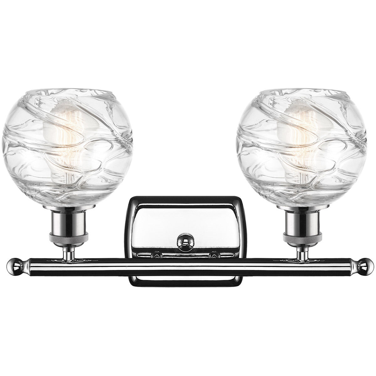 Ballston Small Deco Swirl LED 16 inch Polished Chrome Bath Vanity Light Wall Light, Ballston