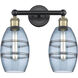 Edison Vaz 2 Light 14.88 inch Black Antique Brass Bath Vanity Light Wall Light
