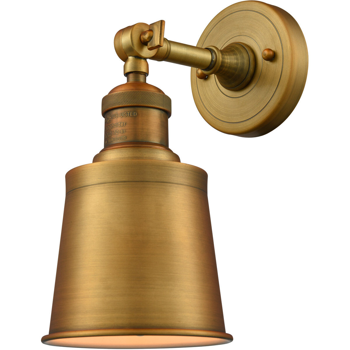 Franklin Restoration Addison 1 Light 5 inch Brushed Brass Semi-Flush Mount Ceiling Light, Franklin Restoration