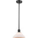 Ballston Orwell 1 Light 8 inch Matte Black Pendant Ceiling Light in Matte White Glass, Ballston