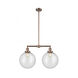 Franklin Restoration XX-Large Beacon 2 Light 27 inch Antique Copper Island Light Ceiling Light in Seedy Glass, Franklin Restoration