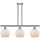 Ballston Farmhouse Chicken Wire LED 36 inch Brushed Satin Nickel Island Light Ceiling Light, Ballston