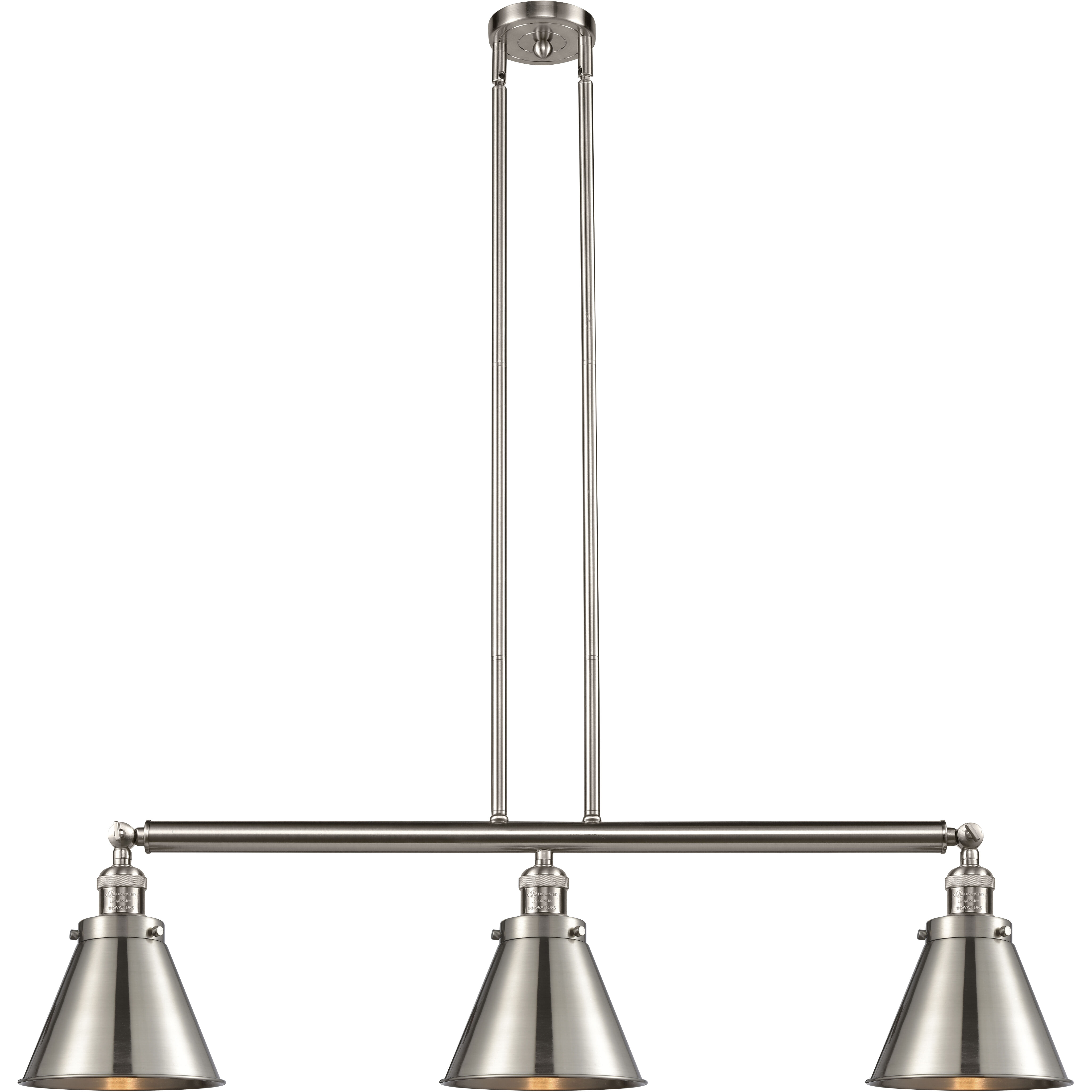 Franklin Restoration Appalachian LED 40 inch Brushed Satin Nickel Island Light Ceiling Light, Franklin Restoration