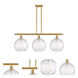 Ballston Athens Water Glass LED 36.5 inch Satin Gold Island Light Ceiling Light