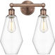 Cindyrella 2 Light 16 inch Antique Copper Bath Vanity Light Wall Light in Clear