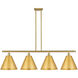 Ballston Cone LED 50.25 inch Satin Gold Island Light Ceiling Light