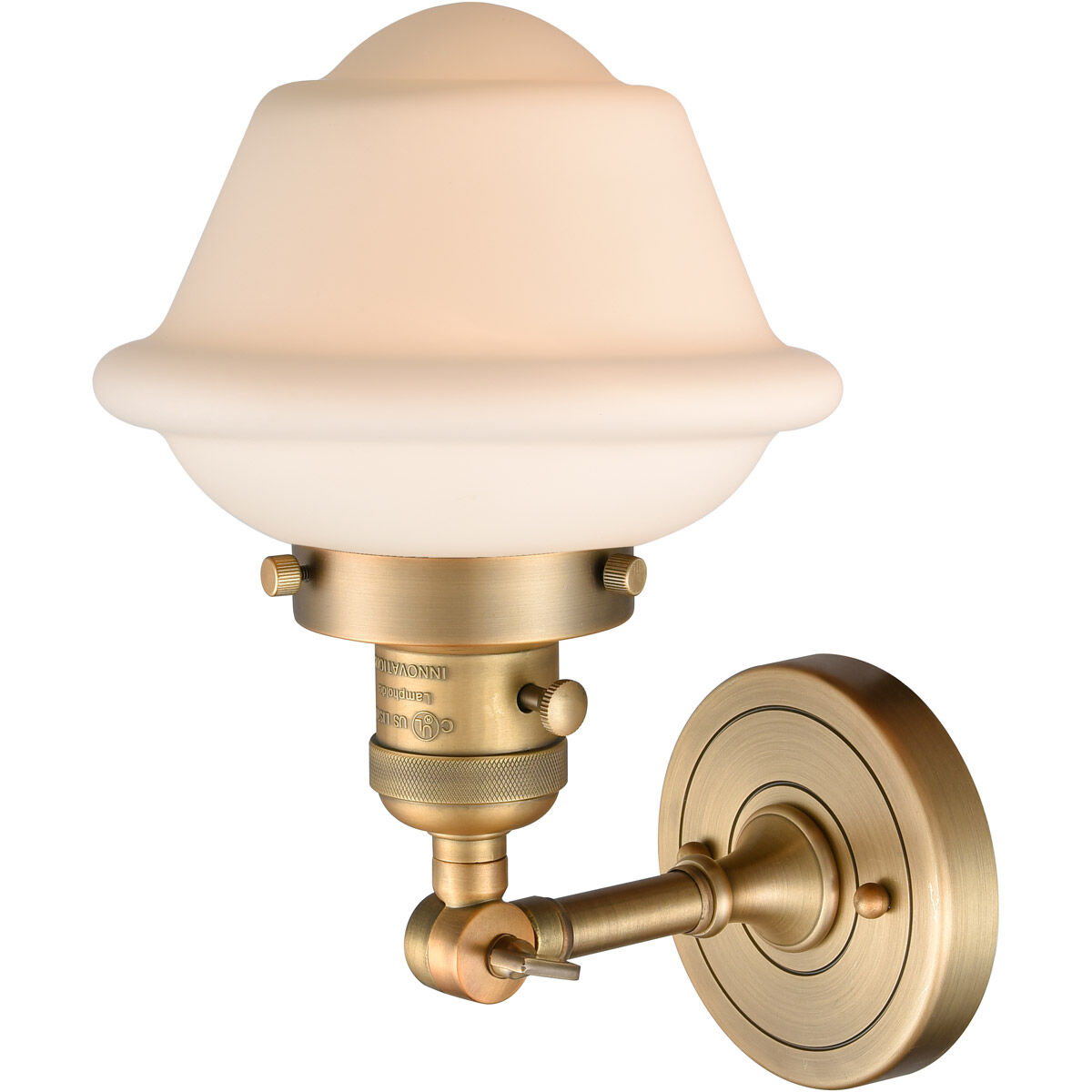 Franklin Restoration Small Oxford LED 7.5 inch Brushed Brass Sconce Wall Light, Franklin Restoration