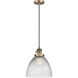 Franklin Restoration Seneca Falls 1 Light 9.5 inch Brushed Brass Mini Pendant Ceiling Light in Incandescent
