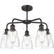 Ellery 5 Light 22.75 inch Oil Rubbed Bronze and Seedy Chandelier Ceiling Light
