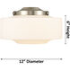 Franklin Restoration Bridgeton 1 Light 12 inch Polished Chrome Mini Pendant Ceiling Light in Incandescent, Matte White