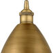 Edison Dome LED 8 inch Brushed Brass Mini Pendant Ceiling Light