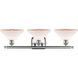 Ballston Orwell LED 26 inch Brushed Satin Nickel Bath Vanity Light Wall Light in Matte White Glass, Ballston