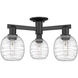 Arcadia Belfast 3 Light 23.5 inch Matte Black Semi-Flush Mount Ceiling Light