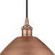 Edison Dome 1 Light 16 inch Antique Copper Mini Pendant Ceiling Light