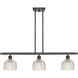 Ballston Dayton 3 Light 36 inch Oil Rubbed Bronze Island Light Ceiling Light in Clear Glass, Ballston