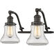 Franklin Restoration Bellmont 2 Light 18 inch Oil Rubbed Bronze Bath Vanity Light Wall Light in Clear Glass, Franklin Restoration