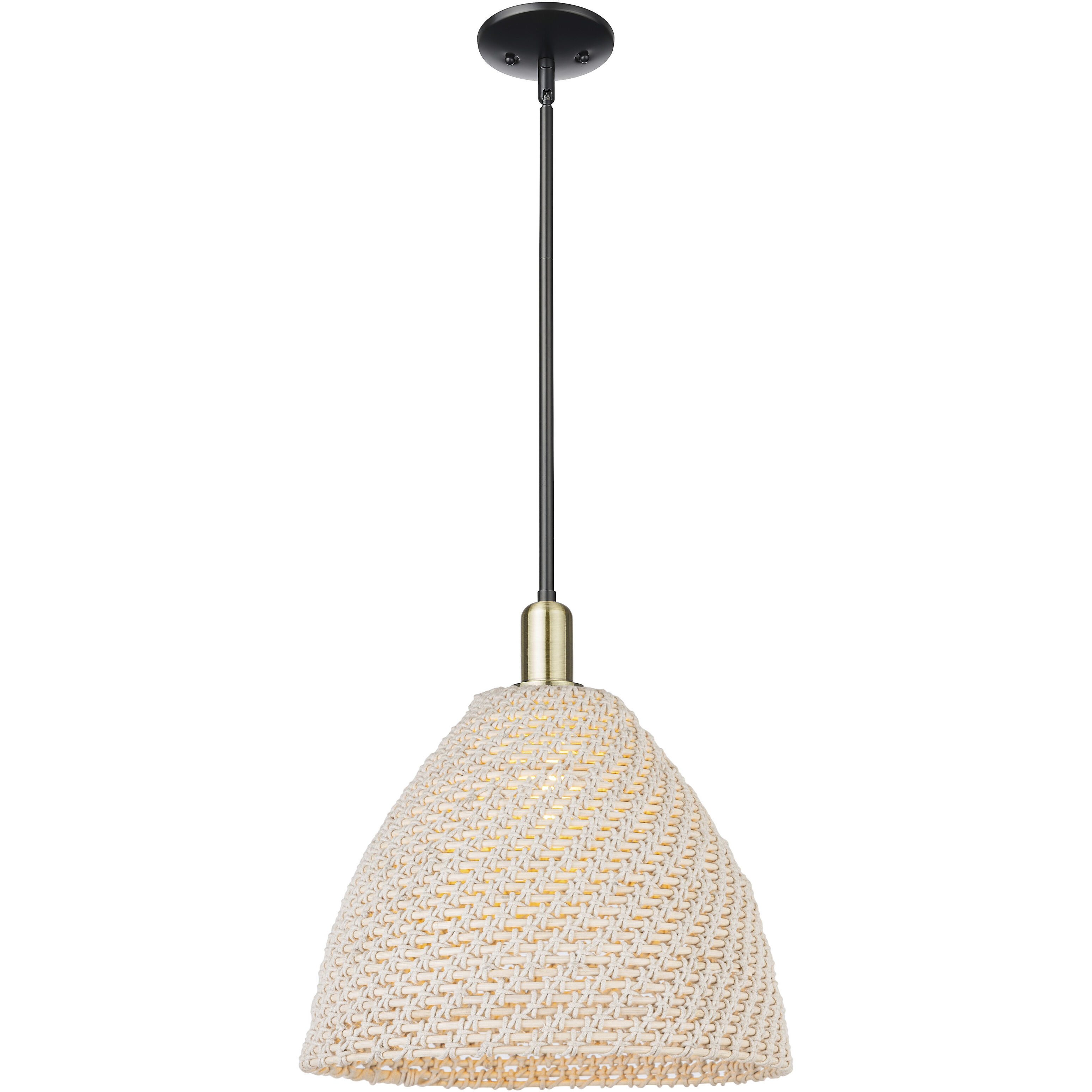 Natural Ballston Dome 1 Light 15.75 inch Black Antique Brass Mini Pendant Ceiling Light