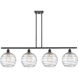 Ballston Deco Swirl LED 48.25 inch Matte Black Island Light Ceiling Light