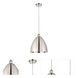 Ballston Dome 1 Light 12 inch Polished Nickel Mini Pendant Ceiling Light
