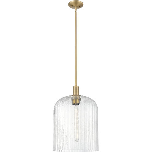 Downtown Urban Bridal Veil 1 Light 12 inch Brushed Brass Mini Pendant Ceiling Light in Seedy