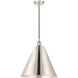Edison Cone 1 Light 16 inch Polished Nickel Mini Pendant Ceiling Light