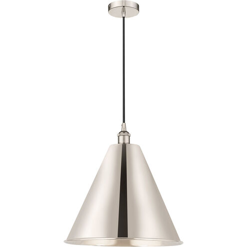 Edison Cone LED 16 inch Polished Nickel Mini Pendant Ceiling Light