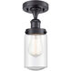 Dover 1 Light 6.5 inch Matte Black Semi-Flush Mount Ceiling Light