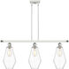 Ballston Cindyrella LED 36 inch White and Polished Chrome Island Light Ceiling Light in Clear Glass
