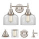 Caden 2 Light 17 inch Satin Nickel Bath Vanity Light Wall Light in Clear Glass