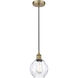 Edison Waverly LED 6 inch Antique Brass Mini Pendant Ceiling Light