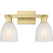 Arcadia Brookfield 2 Light 16.75 inch Satin Gold Bath Vanity Light Wall Light