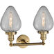 Franklin Restoration Geneseo 2 Light 17 inch Brushed Brass Bath Vanity Light Wall Light, Franklin Restoration