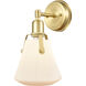 Luna 1 Light 7 inch Satin Brass Bath Vanity Light Wall Light