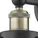 Geneseo Sconce Wall Light in Black Antique Brass