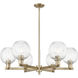 Preston 6 Light 23.88 inch Champagne Bronze Chandelier Ceiling Light in Clear Glass