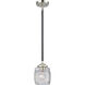 Nouveau Colton 1 Light 6 inch Black Polished Nickel Mini Pendant Ceiling Light, Nouveau