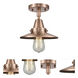 Franklin Restoration Railroad LED 8 inch Antique Copper Flush Mount Ceiling Light