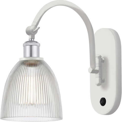 Ballston Castile 1 Light 6 inch White and Polished Chrome Sconce Wall Light
