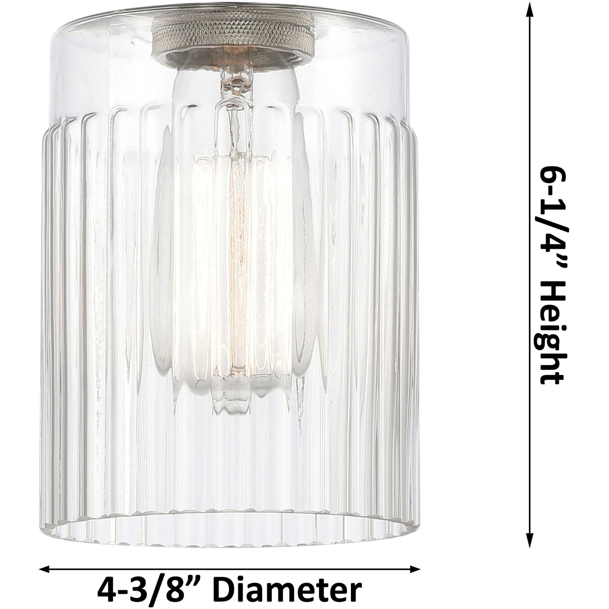 Ballston Hadley 1 Light 5 inch Antique Brass Semi-Flush Mount Ceiling Light in Incandescent, Clear Glass, Ballston