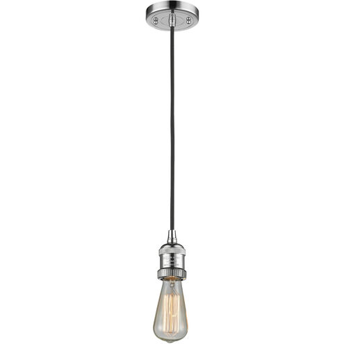 Franklin Restoration Bare Bulb 1 Light 2 inch Polished Chrome Mini Pendant Ceiling Light in Incandescent