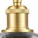 Ballston Athens LED 8 inch Satin Gold Sconce Wall Light in Clear Glass, Ballston