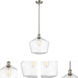 Ballston Cindyrella LED 12 inch Brushed Satin Nickel Mini Pendant Ceiling Light in Seedy Glass