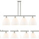 Ballston Ballston Dome LED 50.25 inch Polished Nickel Island Light Ceiling Light in Matte White Glass
