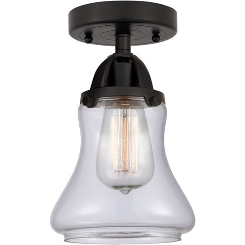 Nouveau 2 Bellmont 1 Light 6 inch Matte Black Semi-Flush Mount Ceiling Light in Clear Glass