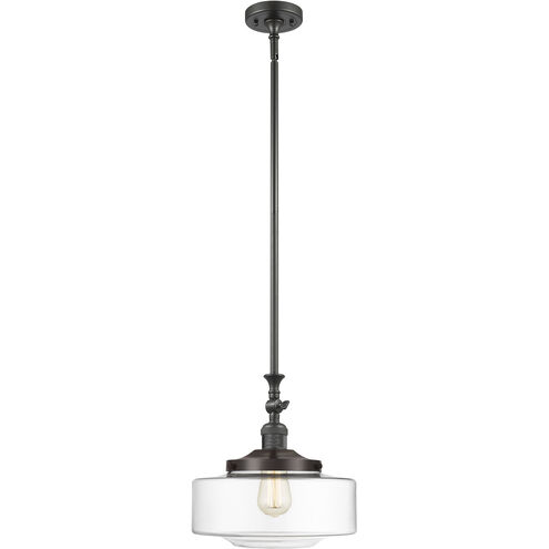 Franklin Restoration Bridgeton LED 12 inch Oil Rubbed Bronze Mini Pendant Ceiling Light in Clear