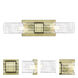 Ballston Urban 2 Light 18 inch Antique Brass Bath Vanity Light Wall Light in Deco Swirl Glass