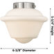 Franklin Restoration Oxford LED 7.5 inch Brushed Satin Nickel Mini Pendant Ceiling Light in Clear, Franklin Restoration