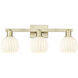 Arcadia White Venetian 3 Light 25 inch Antique Brass Bath Vanity Light Wall Light