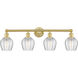 Norfolk 4 Light 32.75 inch Satin Gold Bath Vanity Light Wall Light in Clear